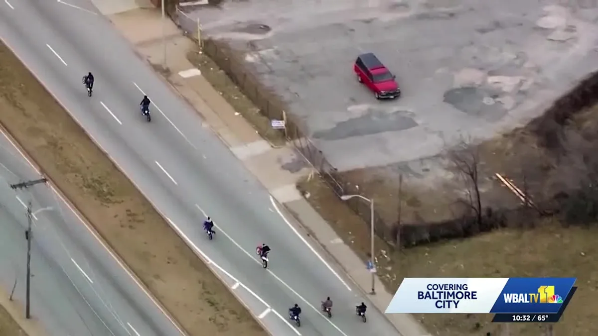 Baltimore police target dirt bikes through gas stations