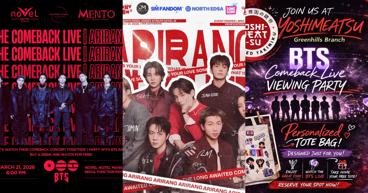LIST: BTS ‘Arirang’ comeback concert watch parties, community events in the Philippines