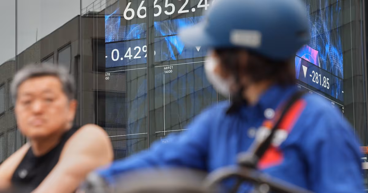 World shares are mixed as Tokyo's Nikkei 225 follows Wall Street to an all