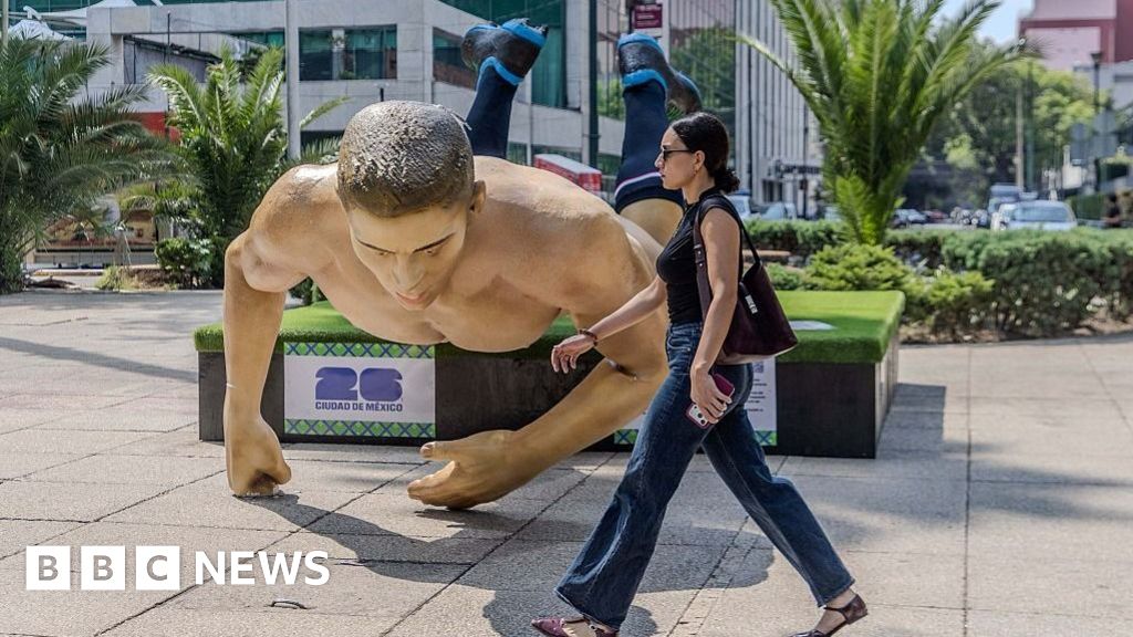 Watch: Protesters topple World Cup player statues in Mexico City