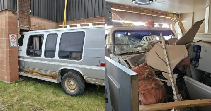 Stony Plain daycare evacuated after van hits building, gas leak detected