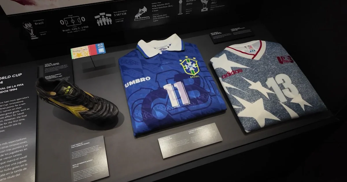 FIFA Men's World Cup history on display at NYC museum, showcasing historic objects from legends