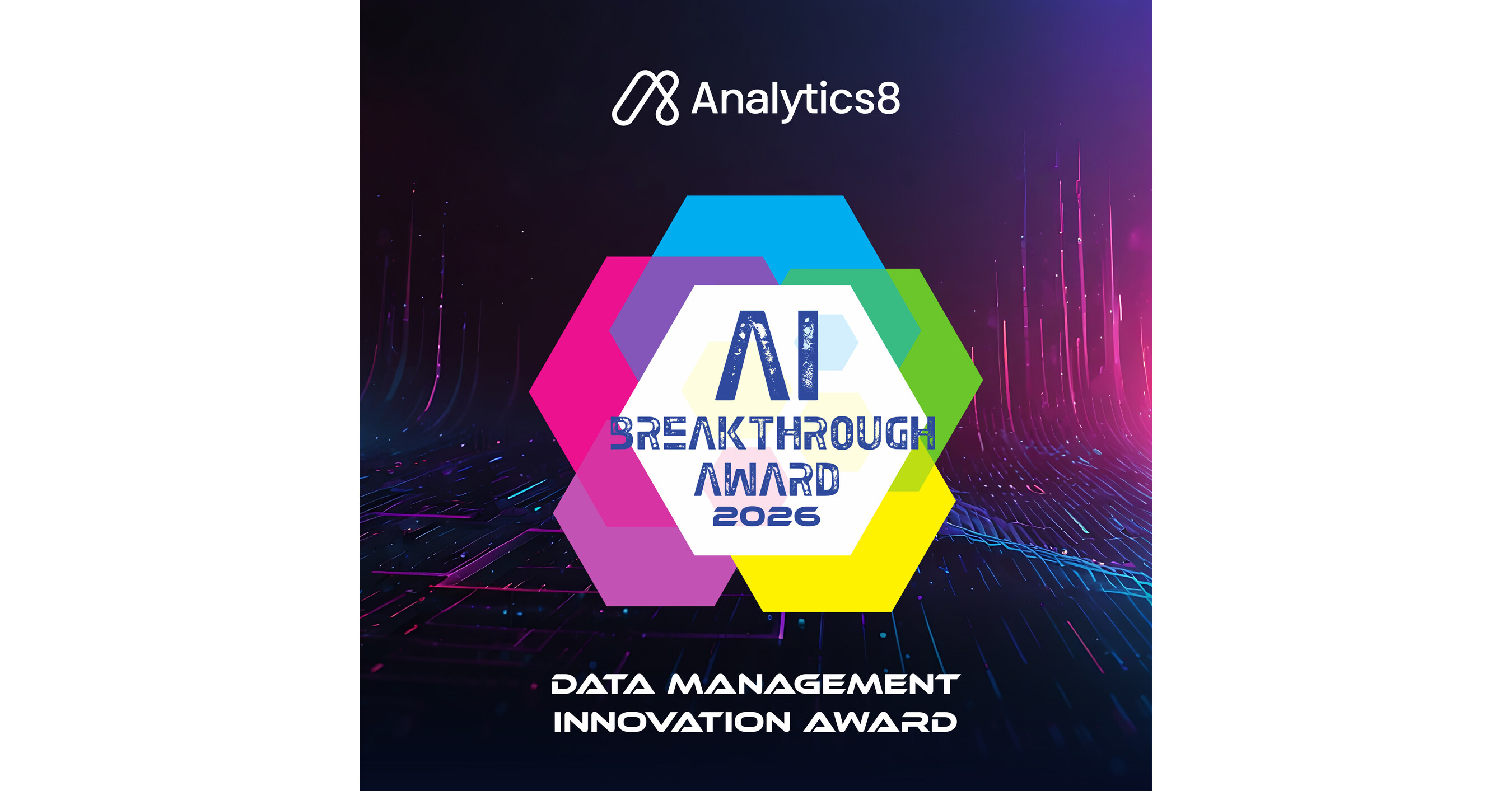 Analytics8 Wins "Data Management Innovation Award" in 2026 Artificial Intelligence Breakthrough Awards Program
