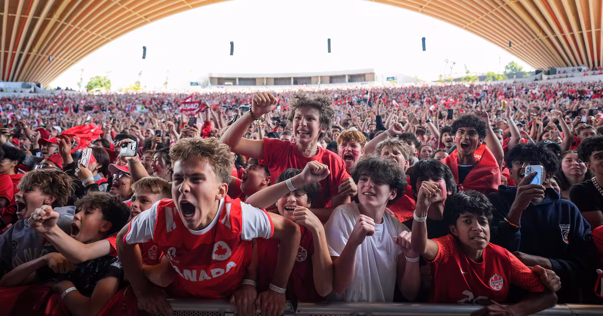 Fans erupt with joy after Canada defeats South Africa in World Cup knockout game