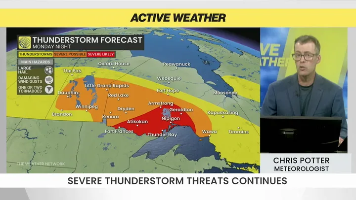 Severe thunderstorm threat continues for Ontario and Manitoba