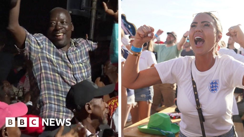 Watch: England and DR Congo fans react to tense World Cup game
