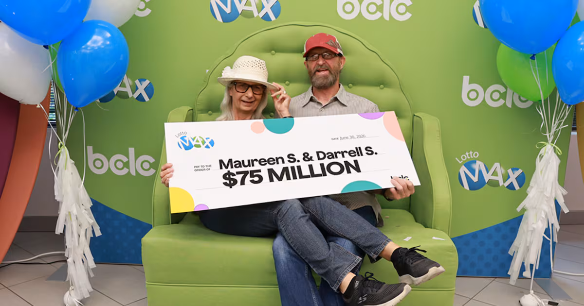 Penticton couple to travel the world after $75M lotto win