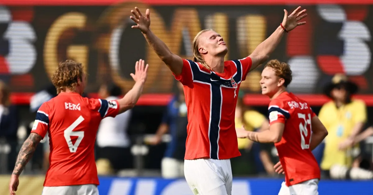 Haaland scores twice as Norway stun Brazil 2