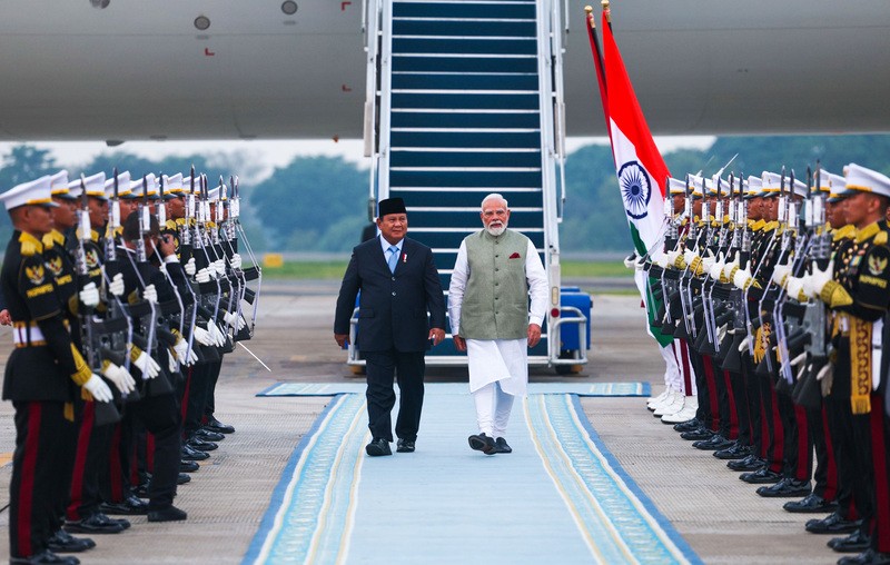 In Images: PM Modi arrives in Indonesia, receives warm welcome by Indian diaspora