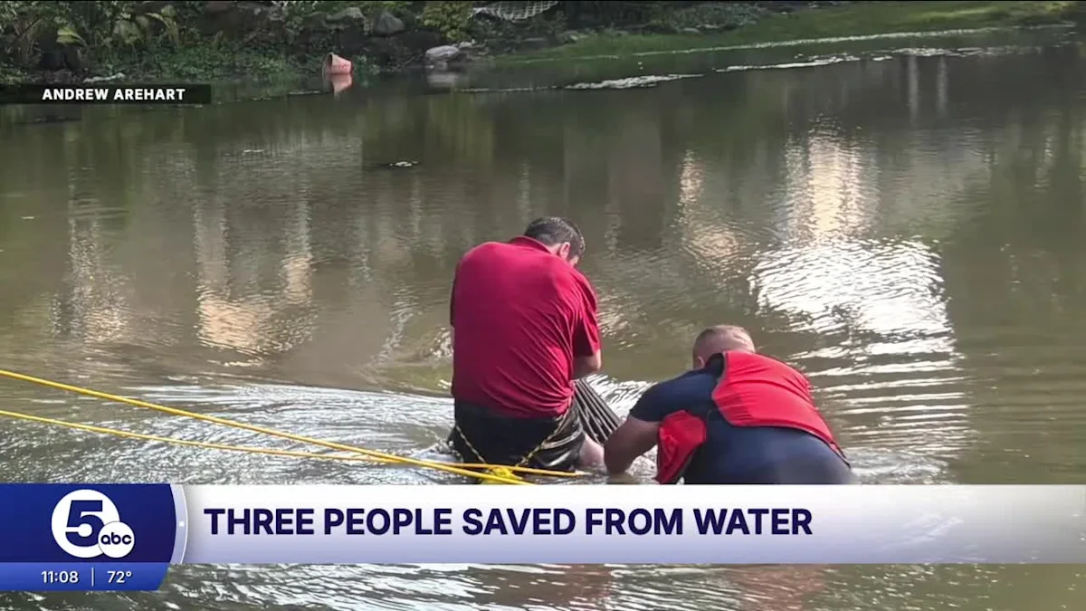 Three survive terrifying drain incident at Medina private lake