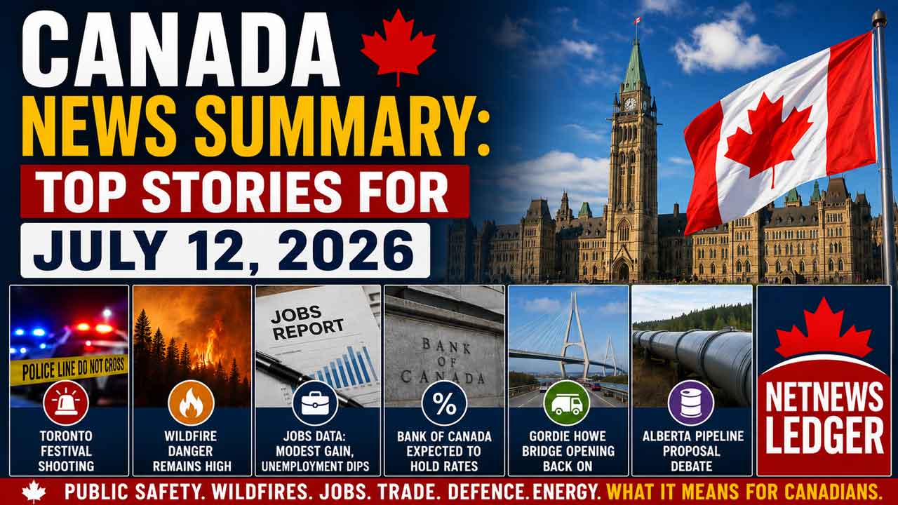 Canada News Summary: Top Stories for July 12, 2026