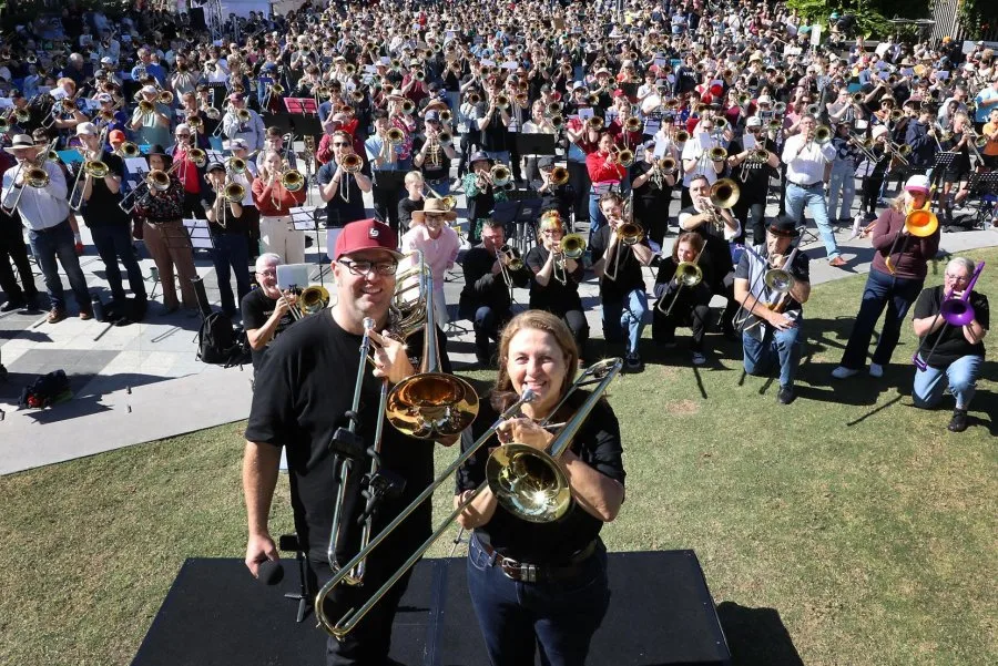 Watch: Australian city attempts world record for largest trombone ensemble