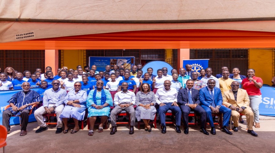 OmniBSIC Bank donates 20 computers to Prince of Peace International School