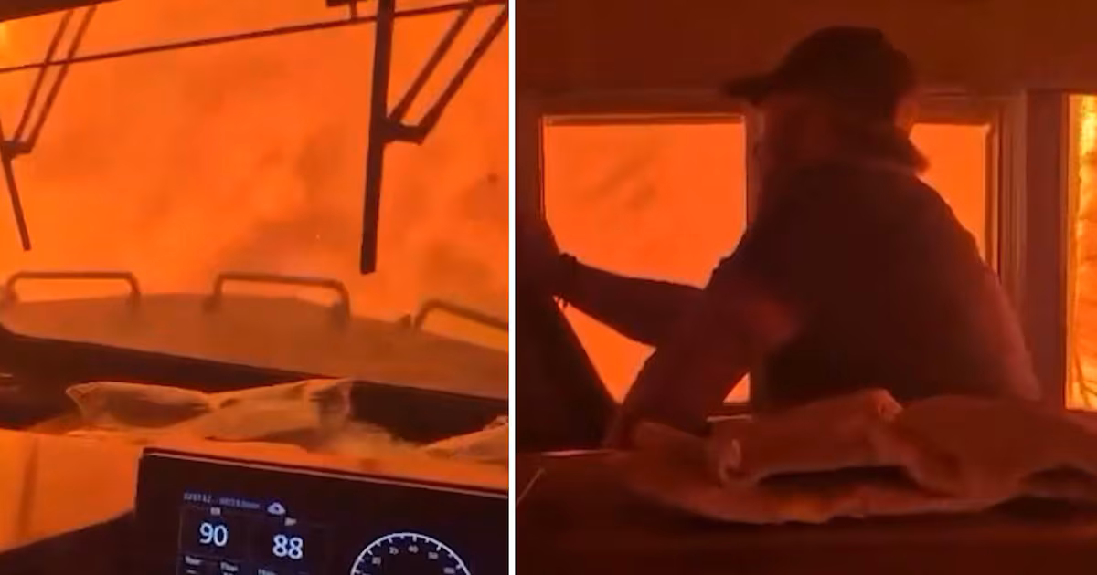 ‘We’re encased in flames’: Rail worker captures harrowing video as wildfire closes in on CN train