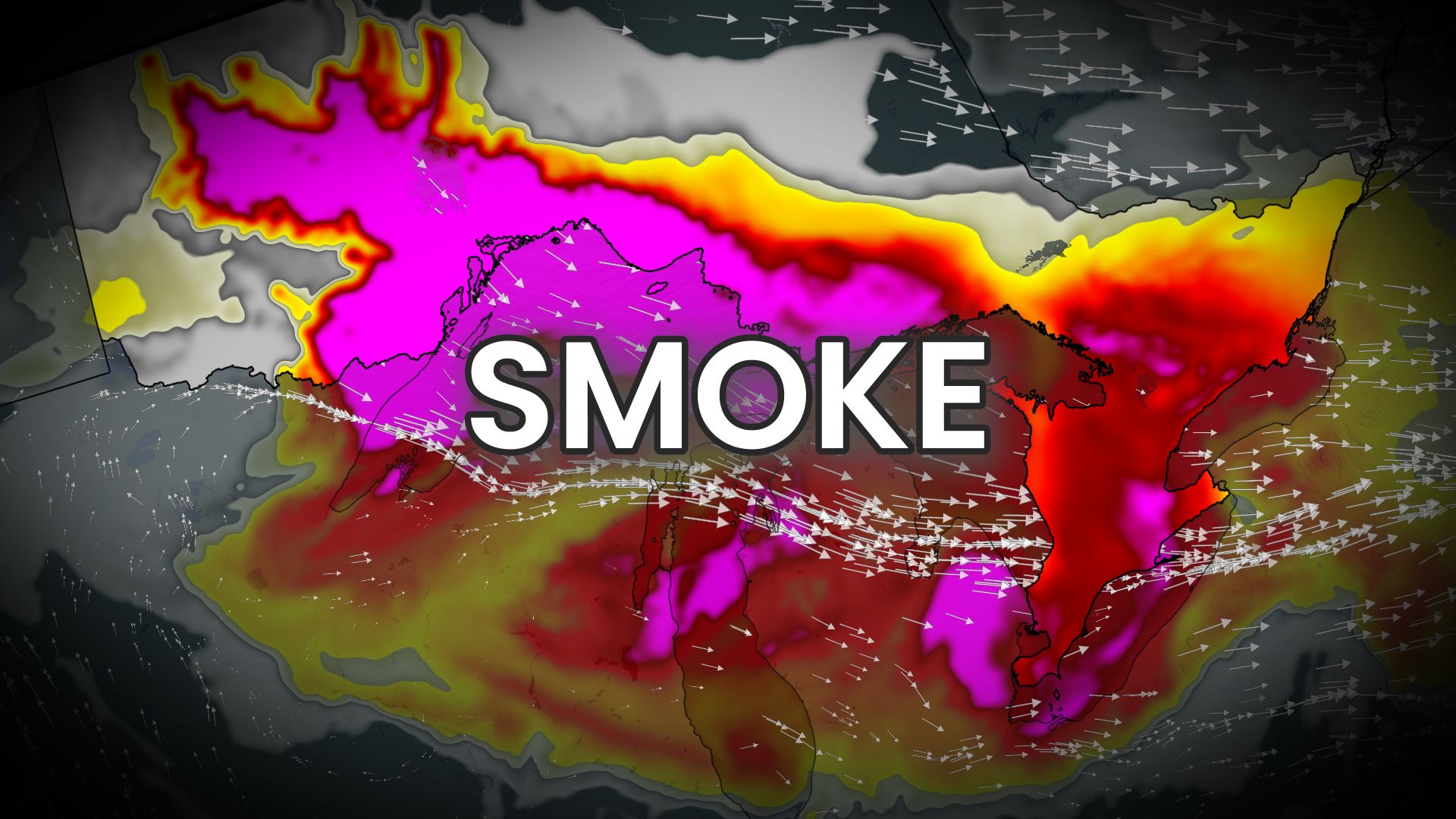 Some of the worst air quality in the world sits over Ontario Wednesday