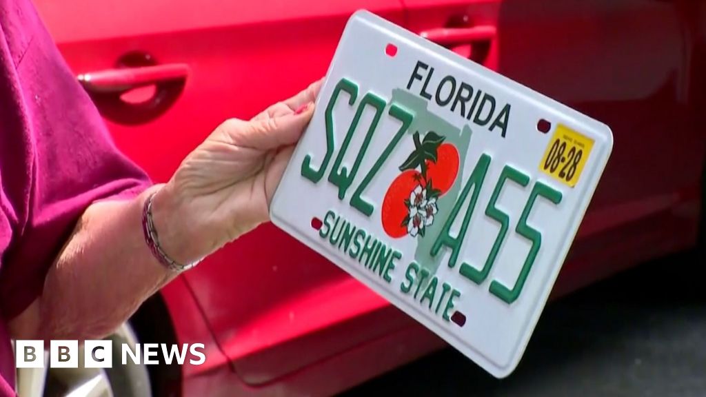 Elderly US woman shocked to receive racy new car licence plate