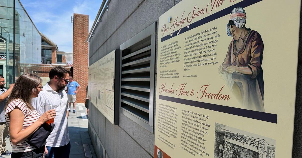 Federal government replaces slavery exhibition at Washington's home in Philadelphia