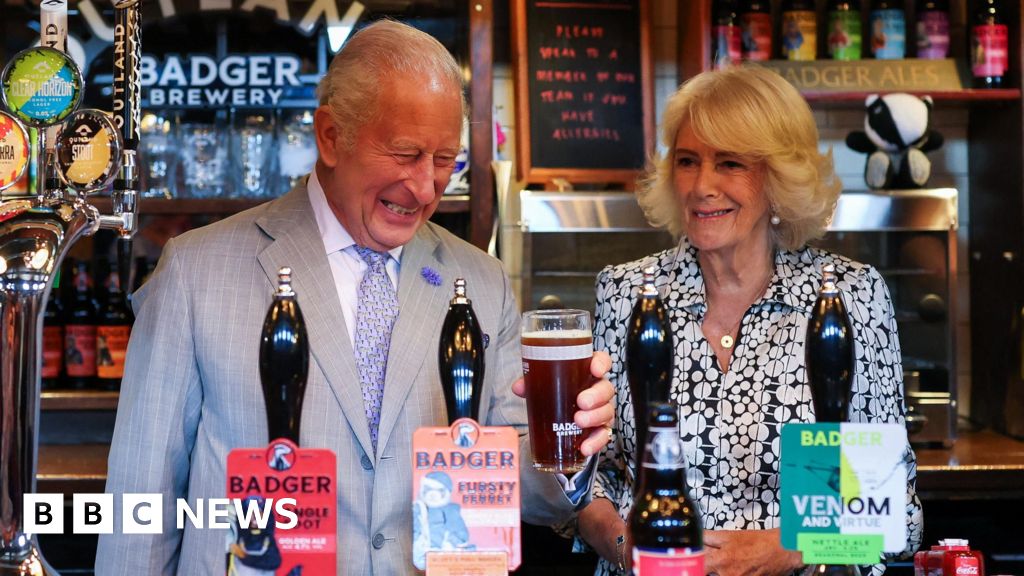 'Good day to drown a few sorrows,' says King as he pours pint