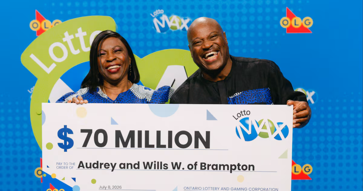 ‘We came to Canada with nothing’: Ontario couple wins $70M Lotto Max jackpot