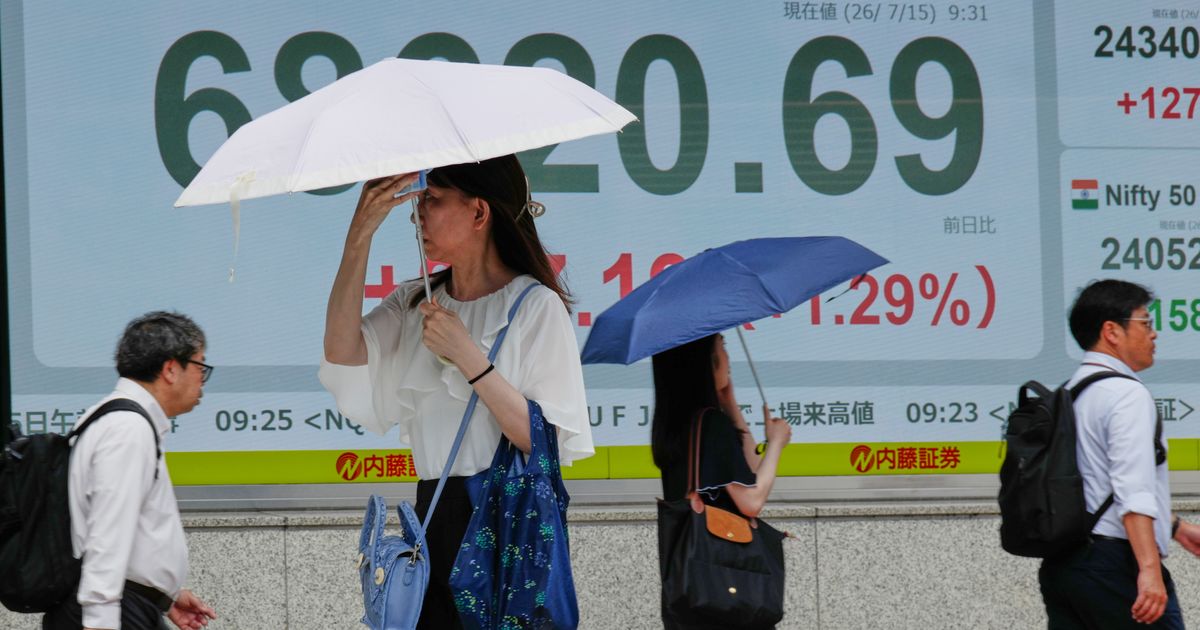 World shares are mixed and Mideast tensions push Brent crude past $98