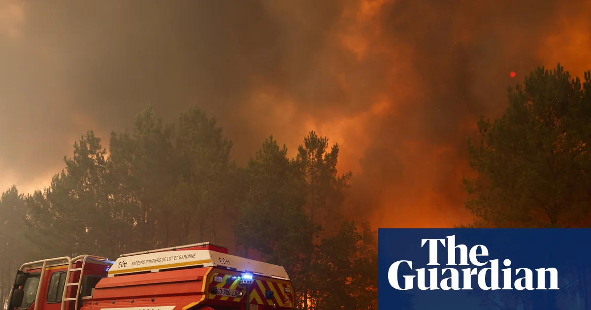 Thousands flee wildfires in France and Spain as temperatures reach extreme levels in southern Europe