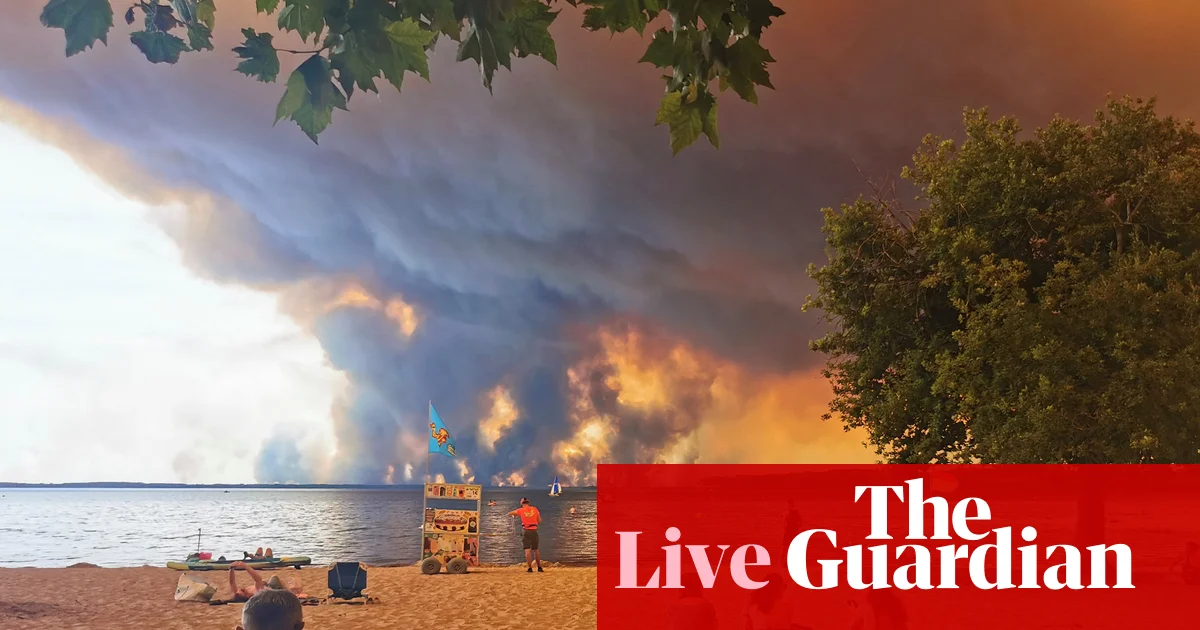 France and Spain race to control wildfires as suburbs of Bordeaux begin evacuation