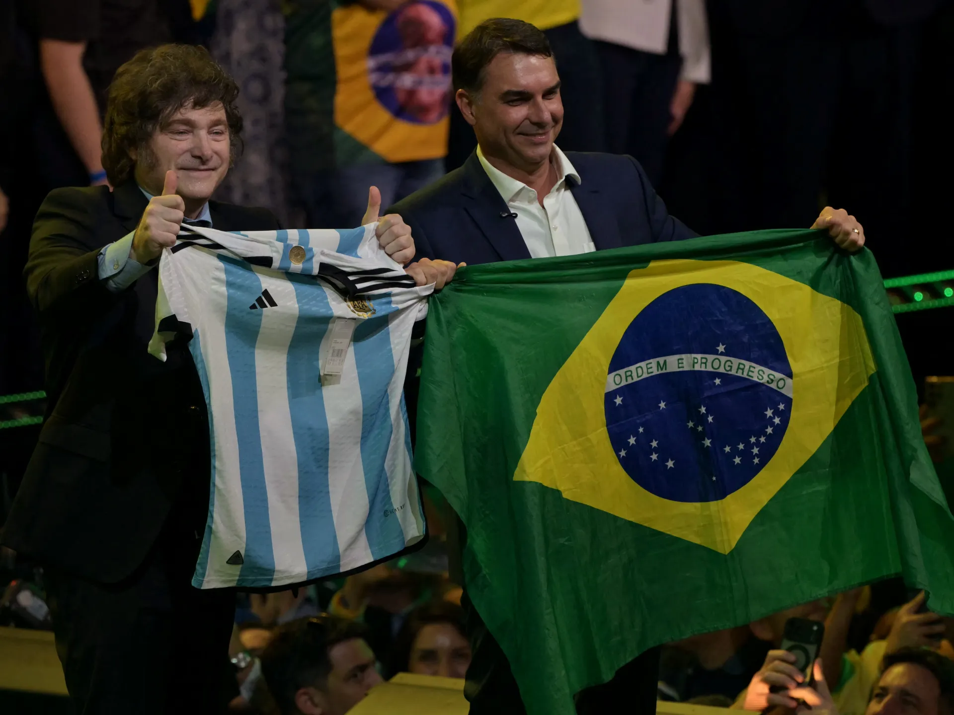 Bolsonaro’s son begins Brazil presidential bid with Netanyahu, Milei kudos