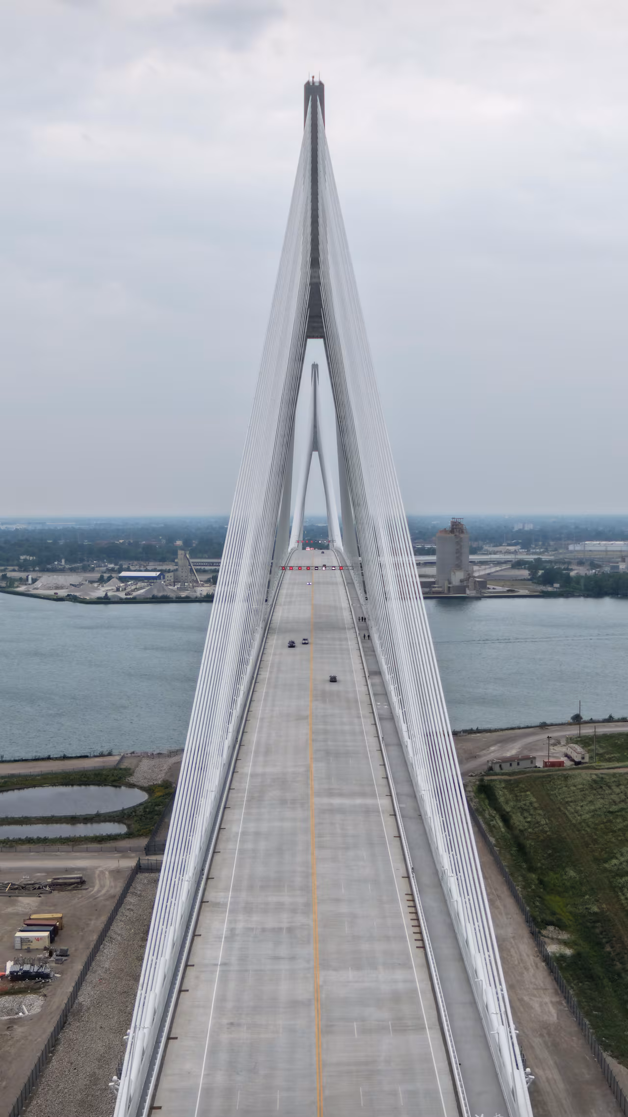 POV: 1st time crossing the Gordie Howe bridge from Canada to U.S.