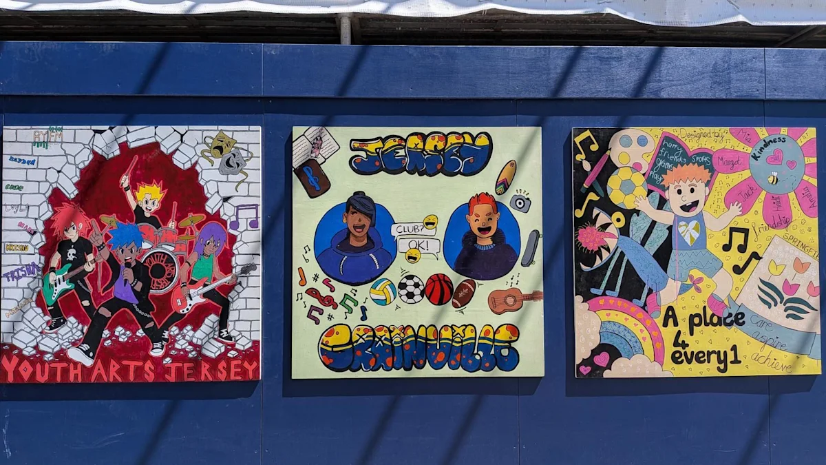 Artwork at youth centre celebrates young people