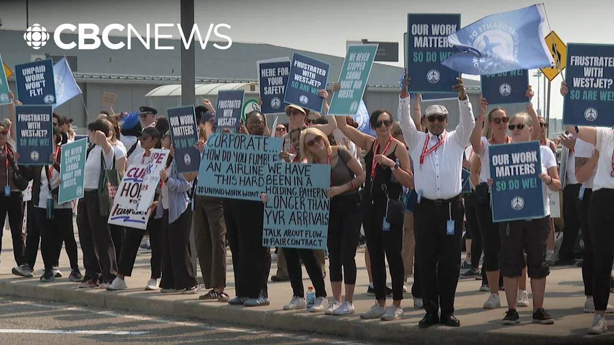 WestJet flight attendants on strike, hundreds of flights cancelled