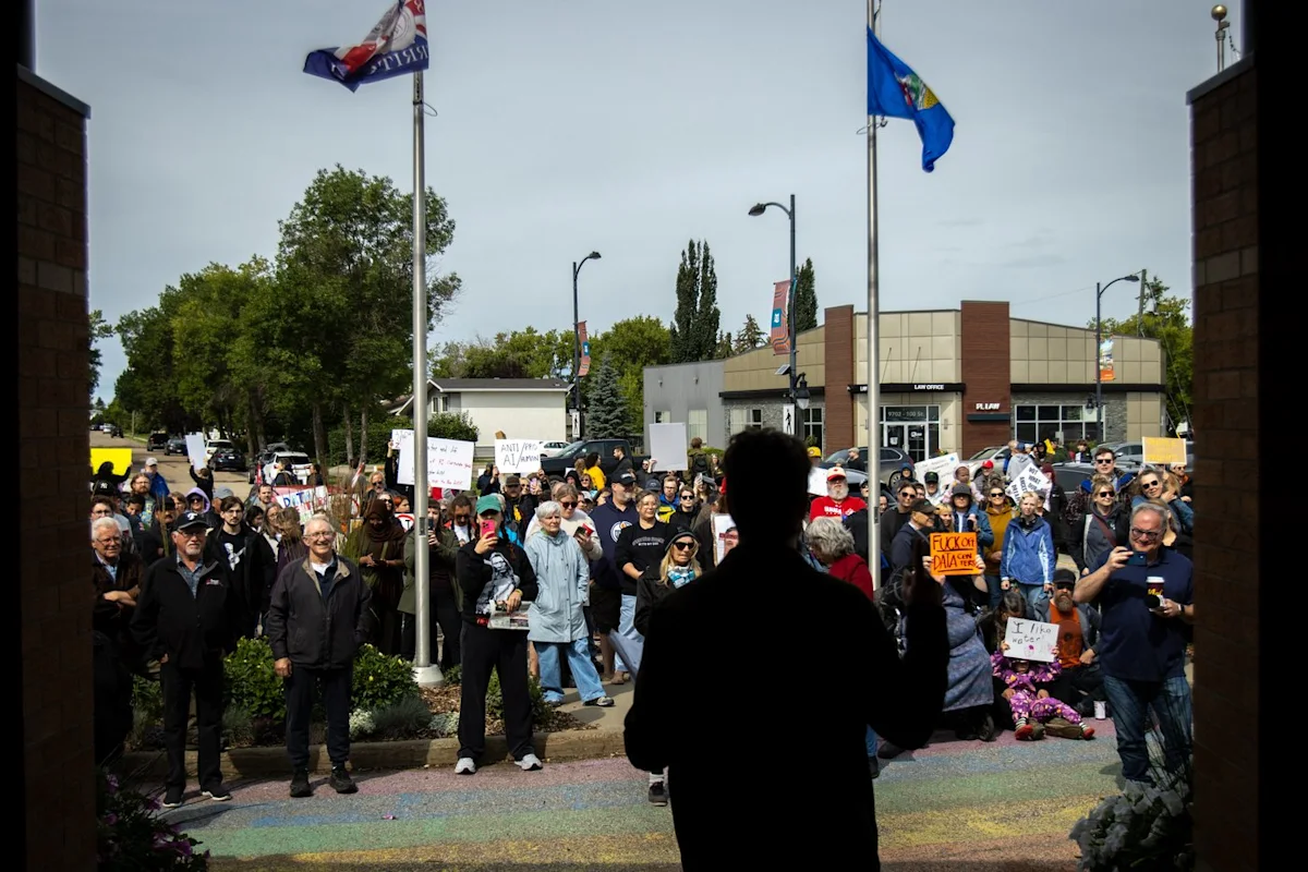 Hundreds protest Meta's plan for massive data centre in northern Alberta county