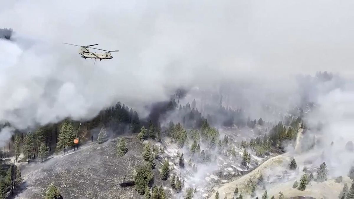 National Guard helicopters battle Washington state wildfires