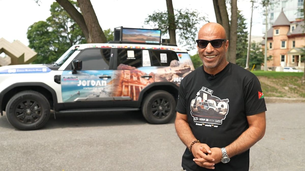 Jordanian man driving around the world after country qualified for the World Cup