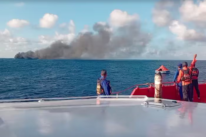 Crews work to rescue more passengers from burning ferry near Bali, Indonesia