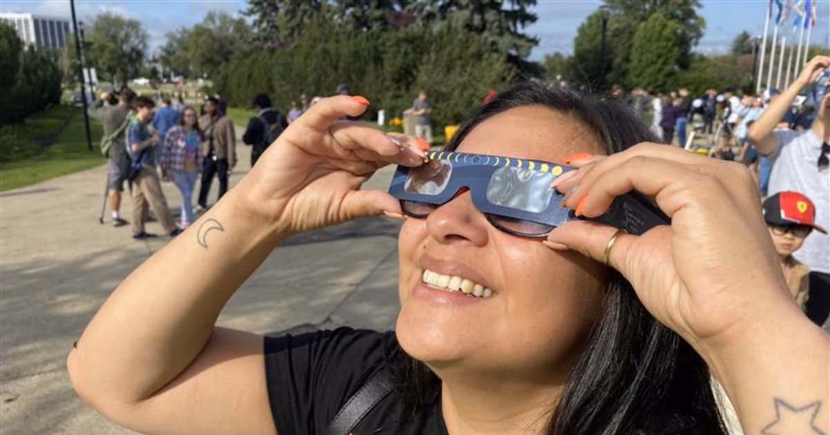 A ‘bite’ of the sun: Telus World of Science hosts eclipse viewing from nearby park