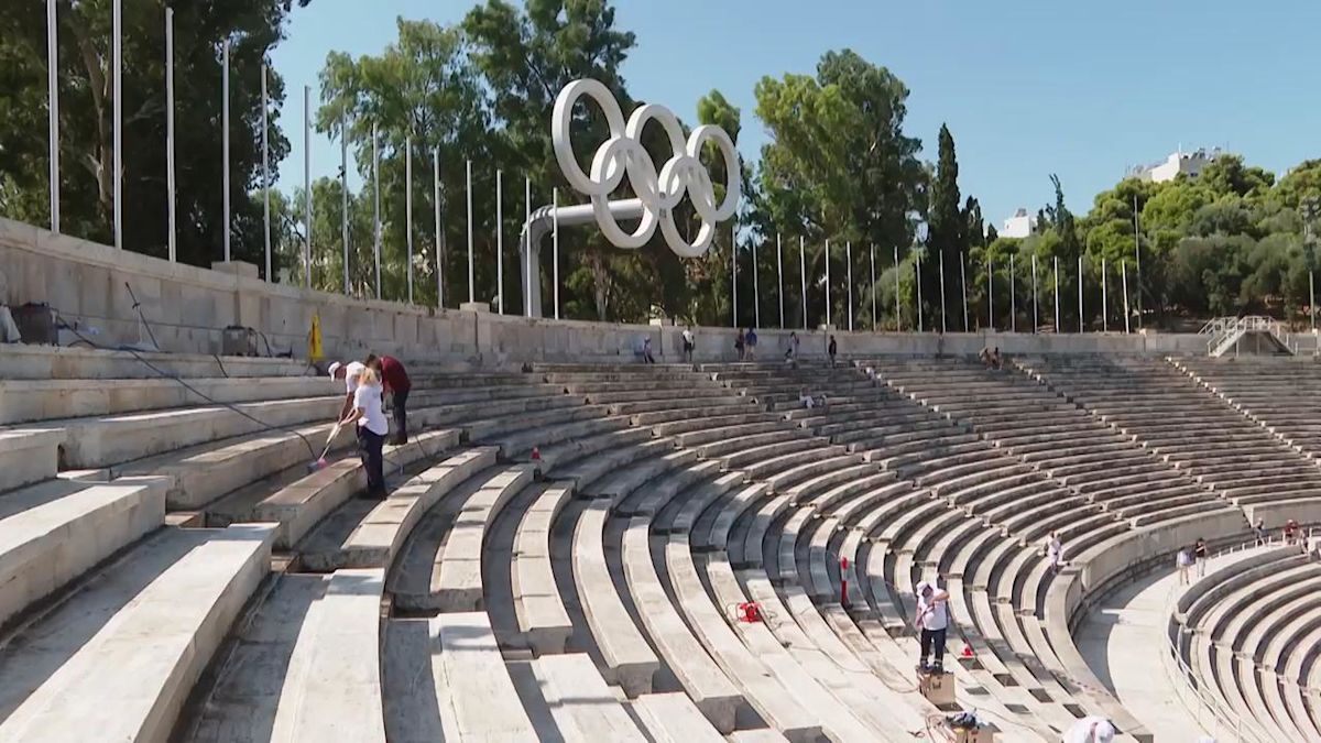 Greece's marble Olympics stadium gets a deep clean