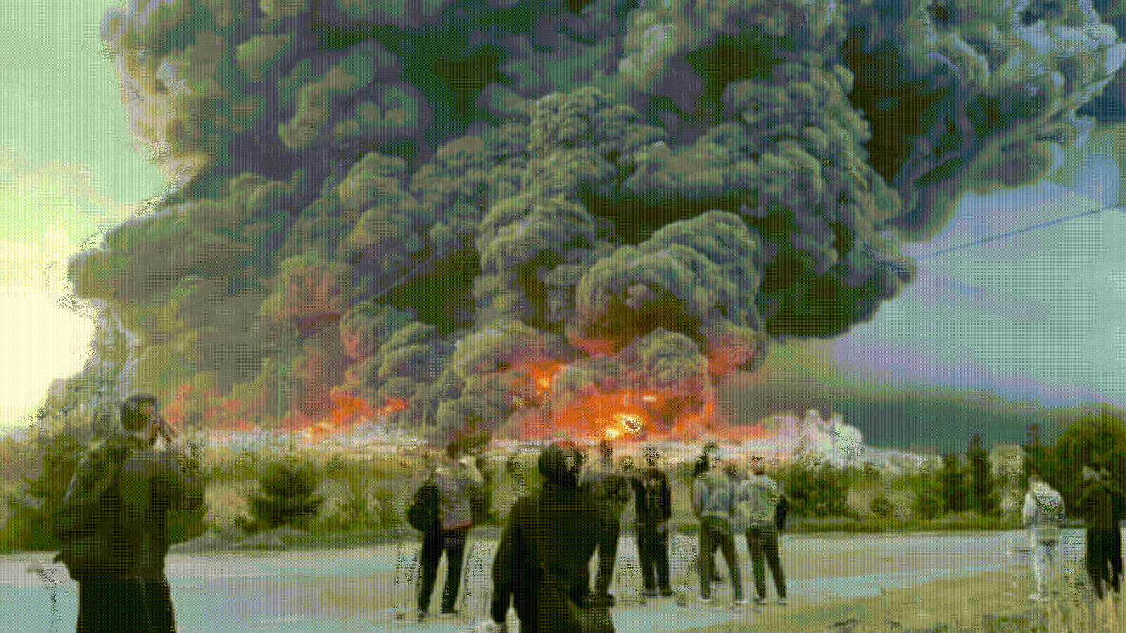 Large clouds of smoke engulf Russia's Wildberries warehouse after Ukraine's massive attack on Moscow | Visuals | World News