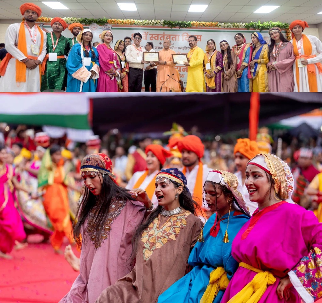 Yogi Adityanath Felicitates J&K Artists for Showcasing Rich Cultural Heritage in Lucknow