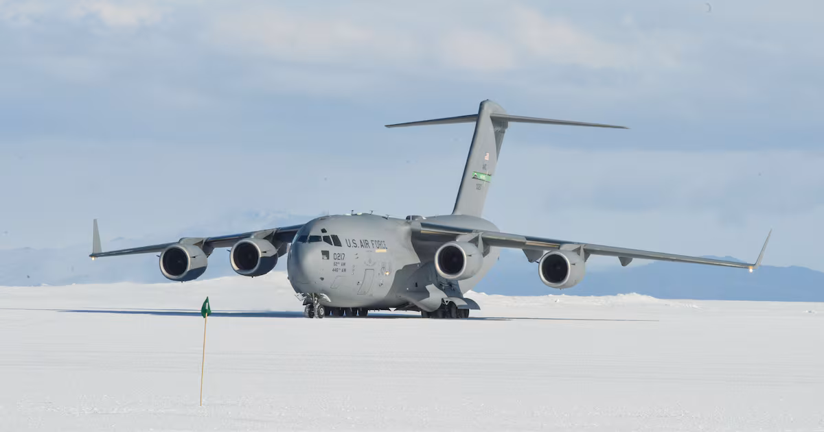 U.S. air force flight to Antarctica turns back after space activity warning