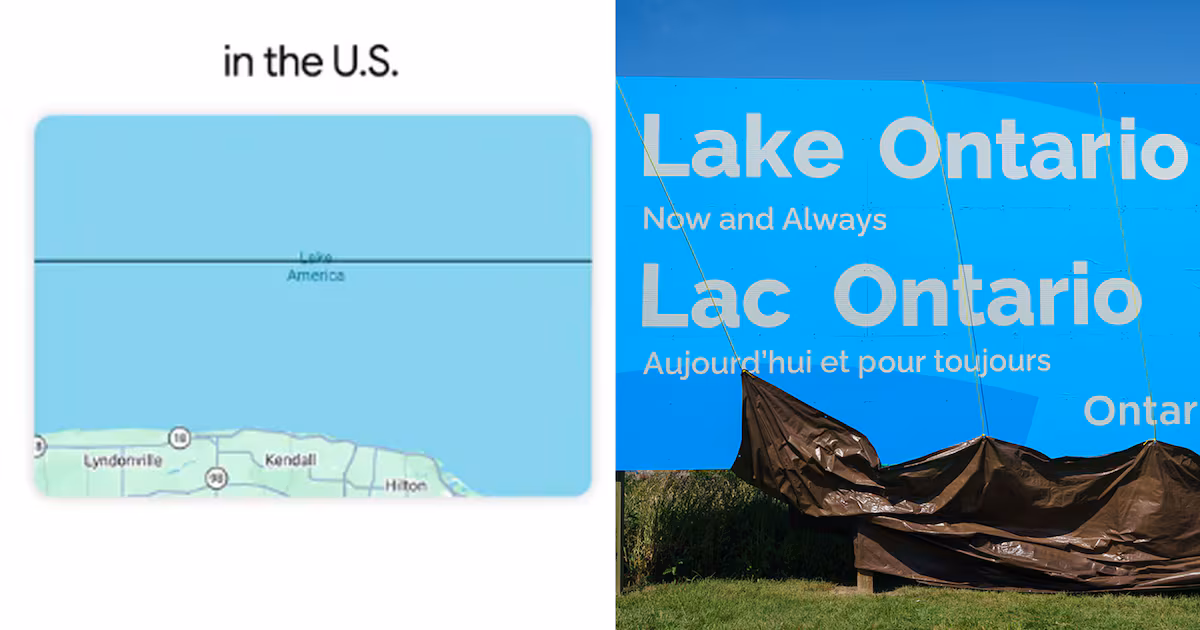 Google maps changes Lake Ontario to ‘Lake America’ for U.S. users