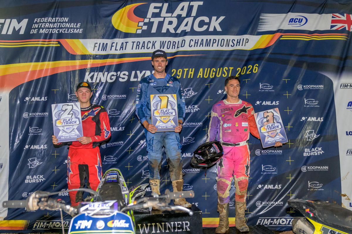 Home rule for Bell as FIM Flat Track World Championship braves torrential rain in Great Britain