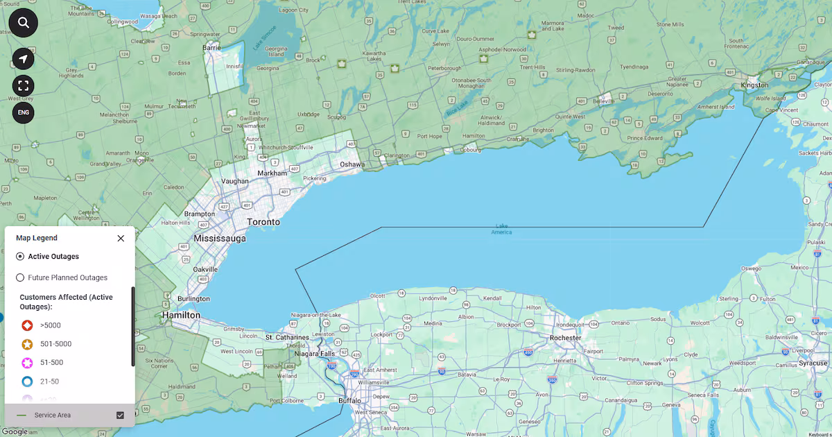 Metrolinx, HydroOne, LCBO online maps display Lake Ontario’s name as ‘Lake America’
