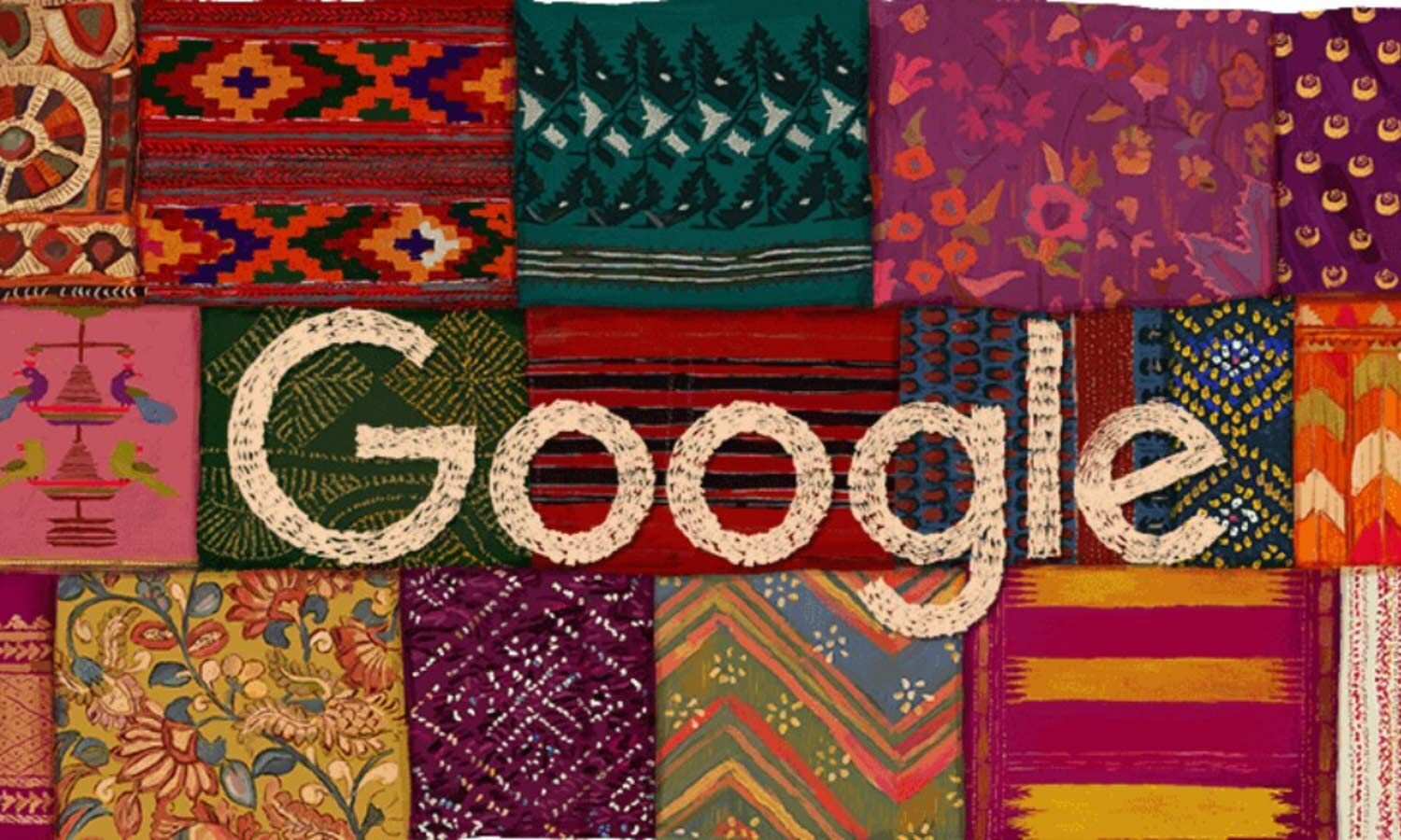 Google Doodle Celebrates 80 Years of Indian Independence with Traditional Textiles
