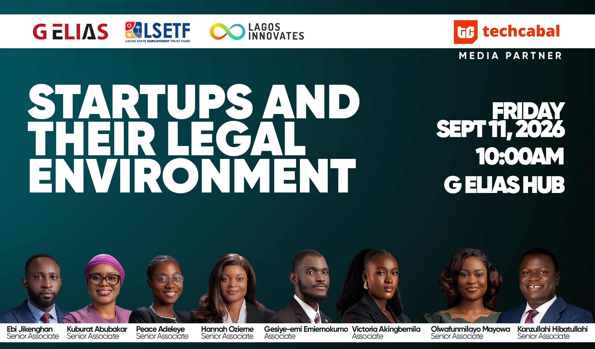 G Elias partners with Lagos State Employment Trust Fund for a masterclass on startups & their legal environment