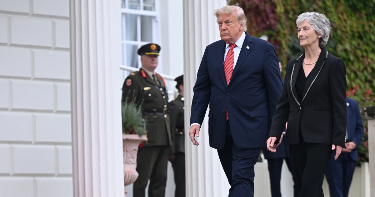 Trump says he would ‘love’ to see a united Ireland during visit for golf tournament