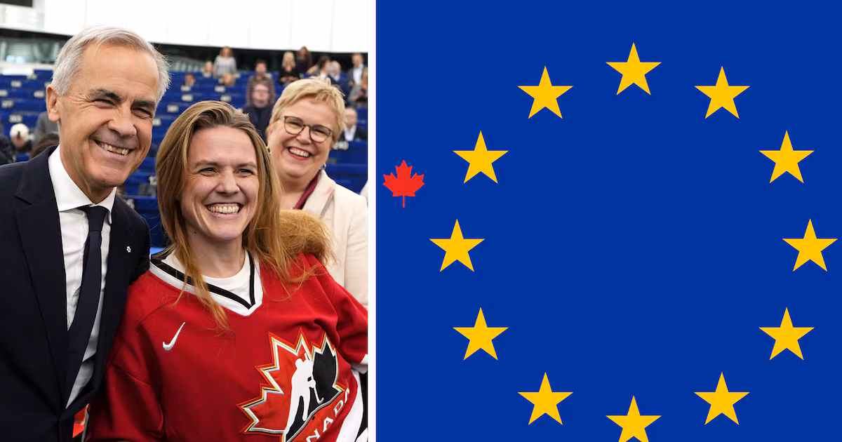Spain’s PM posts image of maple leaf on EU flag. Live updates here.