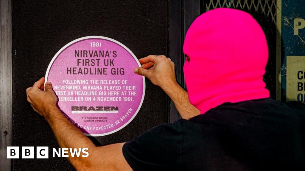 Why are pink plaques appearing across Bristol?