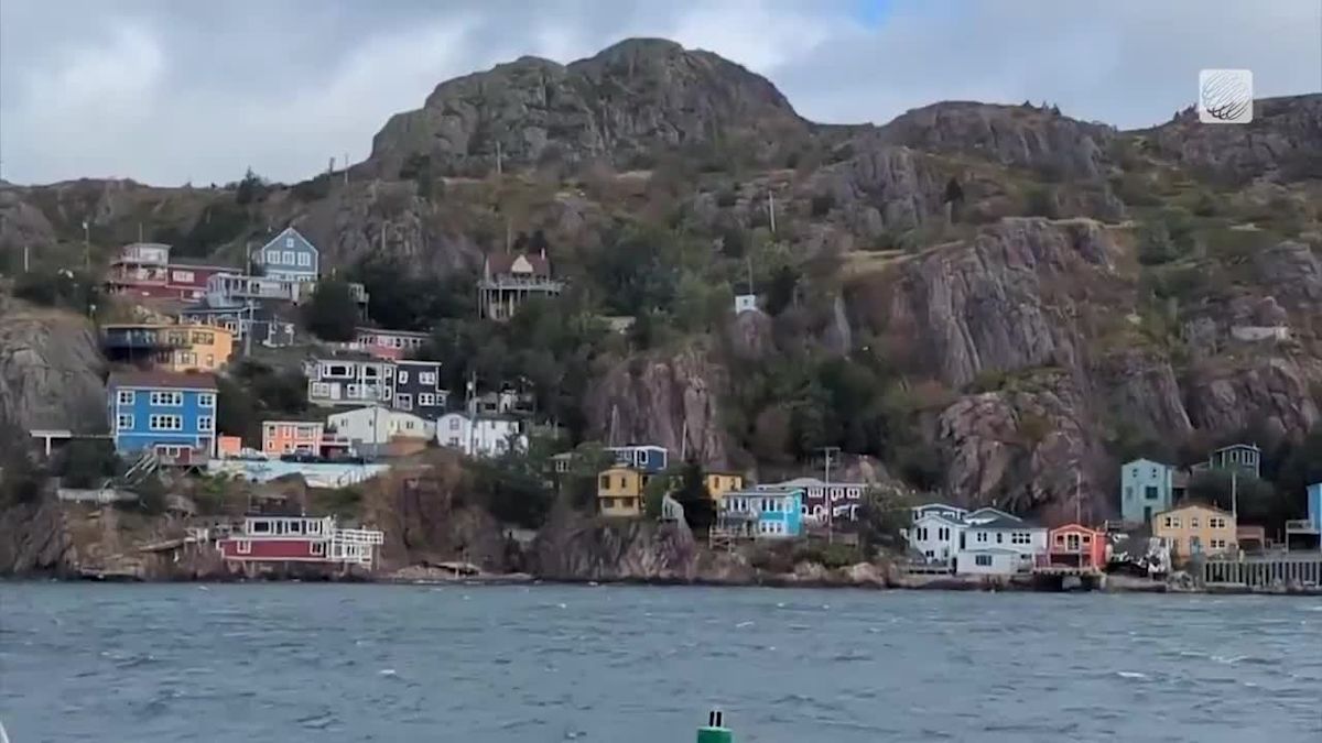 Windy day at The Battery in St. John's, NL