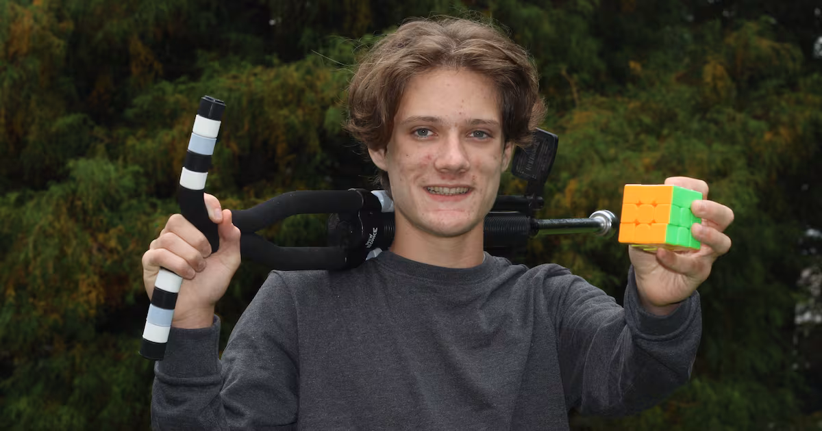N.S. man earns world record for solving the most Rubik’s Cubes while on a pogo stick