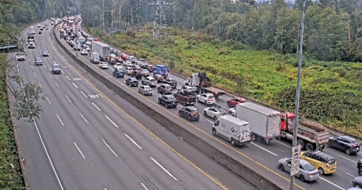 Fatal crash on Highway 1 in Burnaby causes huge traffic delays